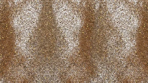 Glittering Gold Particles in Slow Motion - Glamour, Christmas, Celebration,.. Stock Footage 281951688