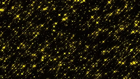 Glittering Gold Star Particles Blinking Loop Video stock 274683707