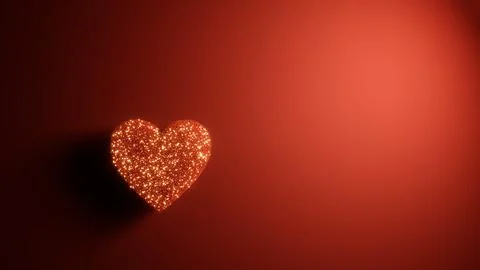 Glittering heart design creating a romantic red background for love concepts Stock Illustration