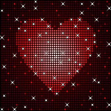 Glittering heart Stock Illustration