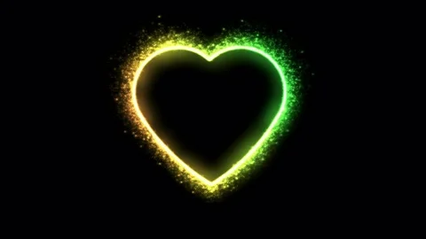 Glittering Heart Shape Animation - Loop Rainbow Stock Footage 84785079