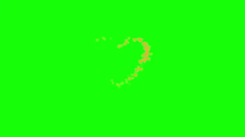 Glittering heart shape forming on bright green screen Stock Footage 301272400