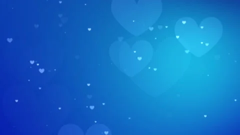 A glittering image of dancing hearts. Blue background. 스톡 동영상 150421443