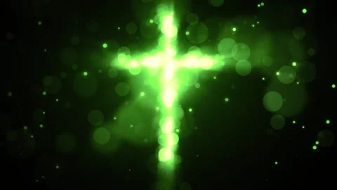 Glittering Light Bokeh Cross Stock Footage 317840706