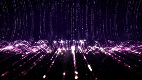 Glittering Particle Wavy Flow Background Stock Footage 348029315
