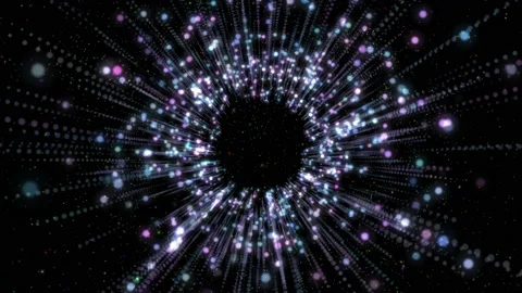 Glittering particles on a black background animation. Stock Footage 232871418