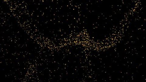 Glittering particles floating through space video animated background Stock Footage 341462459