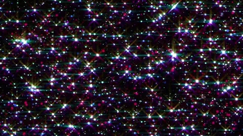 Glittering Particles Full Colorfull Flickering Dancing Backround Loop Video stock 274683755