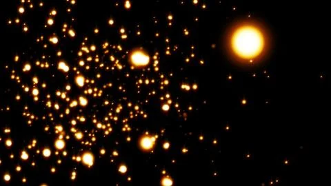 Glittering particles sparkle and drift along on a soft current Stock Illustration