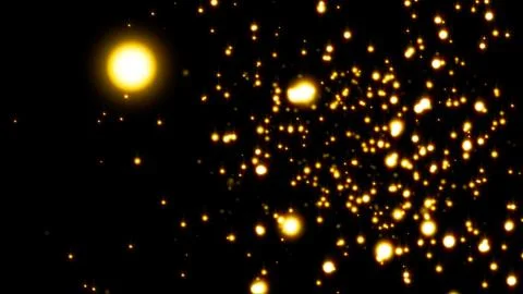 Glittering particles sparkle and drift along on a soft current Illustrazione stock