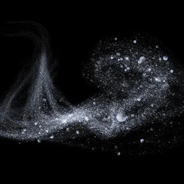 Glittering silver smoke tail or heat haze wave wind snow texture. Silver ligh Illustration