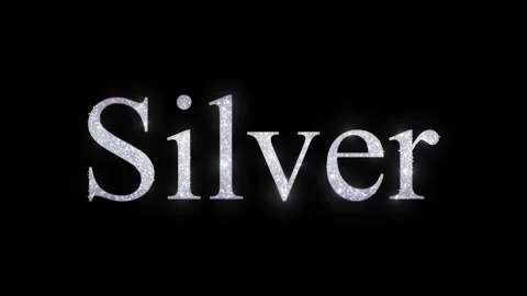 Glittering Silver Text Animation Against a Black Background with Sparkling .. Stock Footage 325950104
