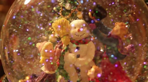 Glittering Snow Globe Stock-Footage 45177734