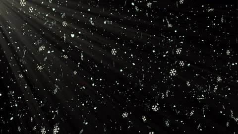 Glittering snow particles and delicate snowflakes slowly descend through li.. Stock Footage 327567802