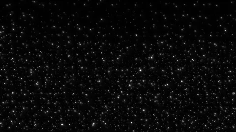 Glittering Snowfall Effect with Stars in Deep Space Stock Footage 291068846