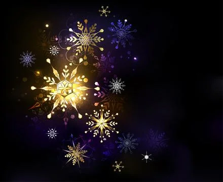 Glittering snowflakes Stock Illustration