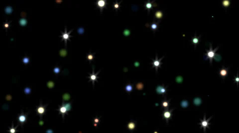 Glittering sparkles on transparency, loopable, colored, rainbow Stock Footage 32597457