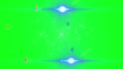 Glittering star clusters floating against vibrant green screen background with Stock-Footage 345214754