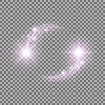 Glittering star dust, circle of lights, purple color Stock Illustration