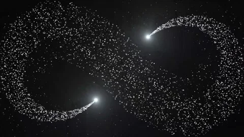 Glittering Star Dust Trail with Luxury White Sparkles and Pixie Path 4K Loop Stock Footage 343889203