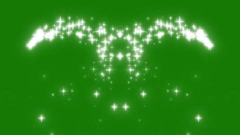 Glittering Star Dust Trail Sparkling Particles Motion On Green Background 4k Stock Footage 340083724