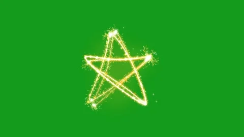 Glittering star motion graphics with green screen background Stock Footage 138417098