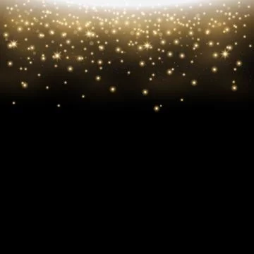 Glittering stardust, sparkling particles, Stock Illustration