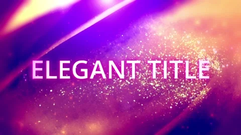 Glittering Title Text After Effects stock