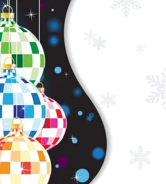 Glittering tree decorations Stock Illustration