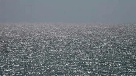 Glittering waves horizon over ocean water seascape Stock Footage 37683601