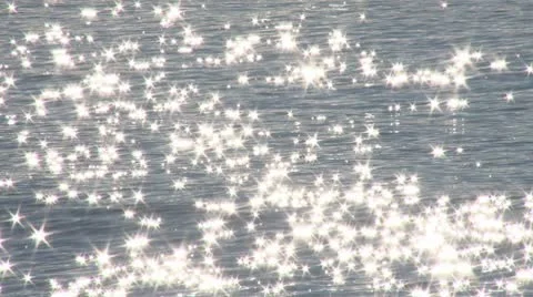 Glittering Waves Sun Stars Stock-Footage 8836633