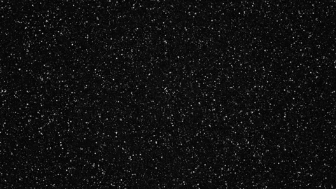 Glittering White Dust Particles Falling on Black Background Video stock 346816602