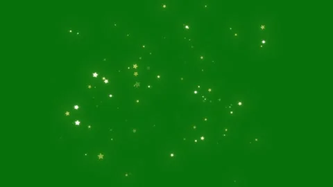 Glittering White Twinkling Star Burst with Pixie Dust Trail on Green 4K Overlay Stock Footage 344988992