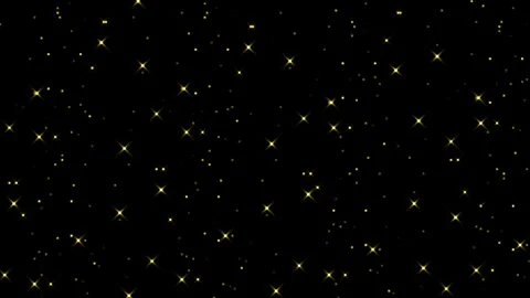 Glittering Yellow Star Dot Lights Stock Footage 240323588
