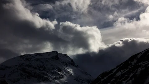 Glittertind Clouds Stock Footage 93041157