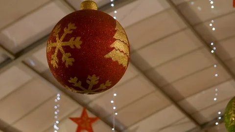 Glittery Christmas Ornament Stock Footage 120580814