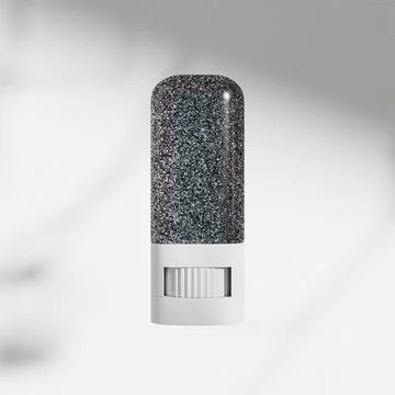 Glittery plastic Lip balm with translucent cap mockup Stock Illustration