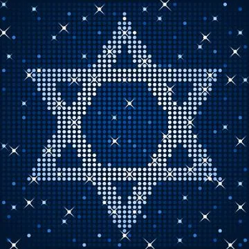 Glittery Star of David Stock Illustration