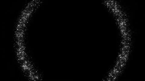 Glittery tiny particles sparkling Ring motion background Stock Footage 256308609