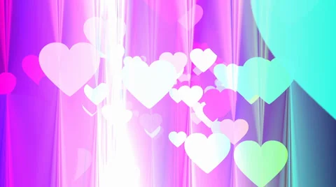 Glitzy psychedelic pink flashing hearts vj loop 2 Stock Footage 34676486