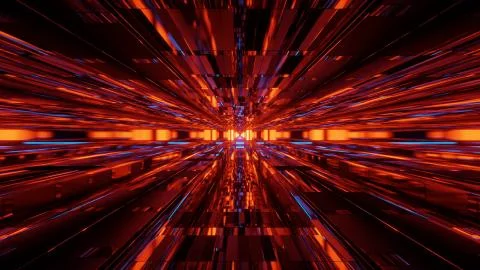 Glitzy Red Techno Spacecraft 4k uhd 3d illustration background 스톡 일러스트