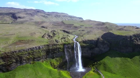 Gljufrabui iceland shooting with drone Video stock 281560972