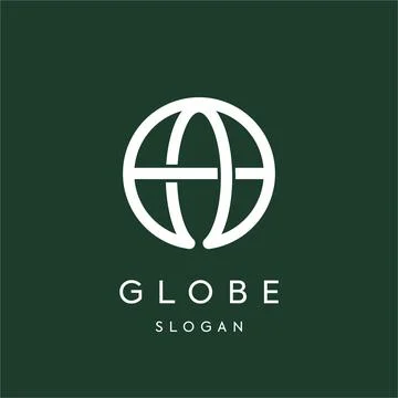 Glob, Round, logo, letter a, creative, brand, world, Ilustração Stock