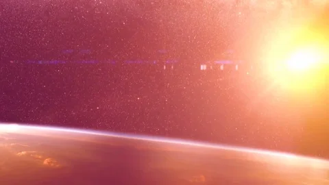 Global accident - collision of an asteroid with the Earth. Meteorite heating up Stock Footage 80718462