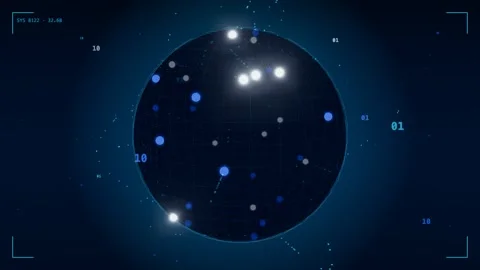 Global ai network planet connections Stock Footage 340021447