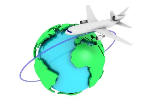 Global airlines Stock Illustration
