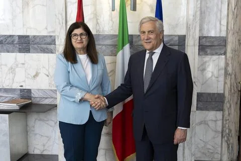 Global Alliance for the Two-State Solution meeting in Rome, Roma, Italy - 29 Jul 库存照片