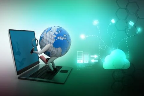 Global analysing Illustrazione stock