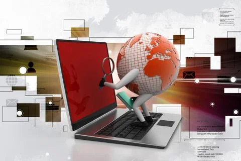 Global analysing Stock Illustration