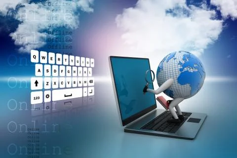 Global analysing Stock Illustration